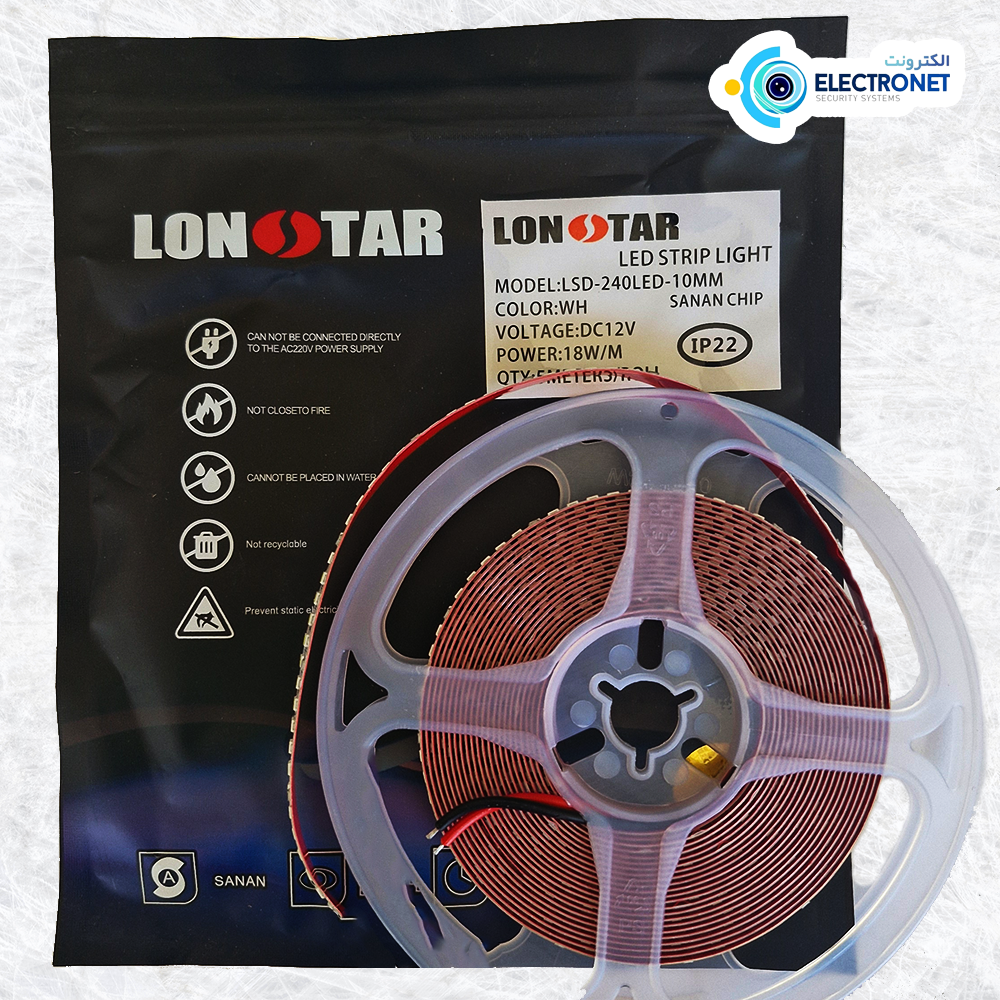 ریسه تراکم240  Lonstar  12v  متراژ ۵ سفید