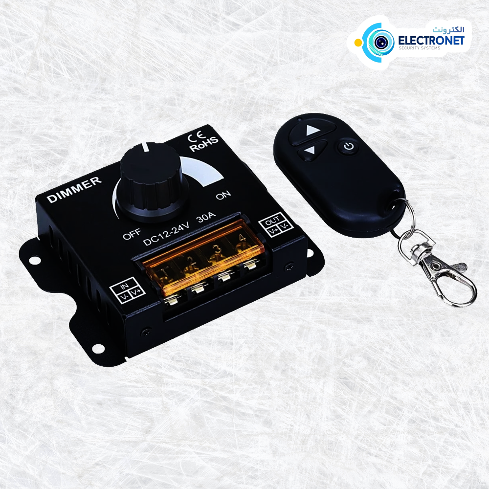 دیمر 30 آمپر  12v/24v ولومی و ریموتی